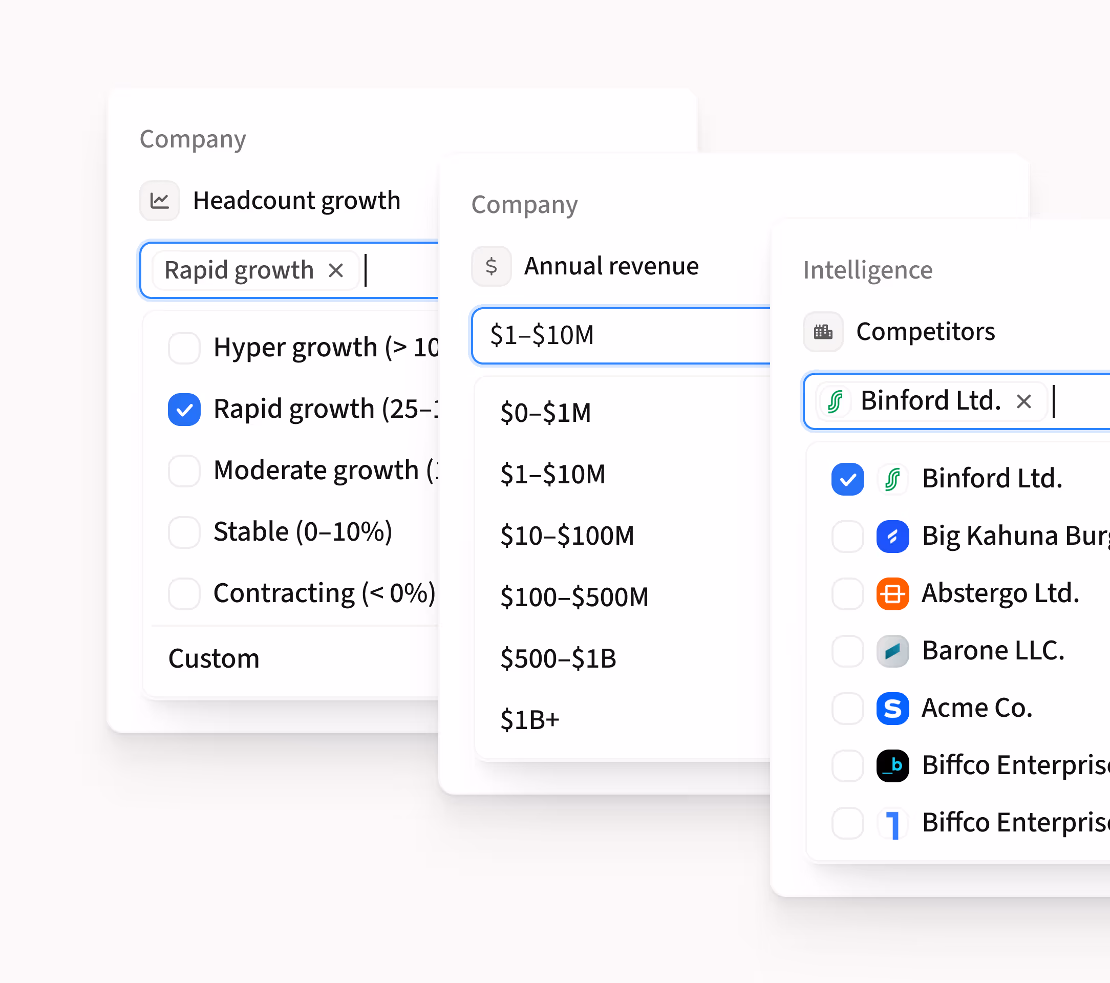 Product screen displaying sequence conditions